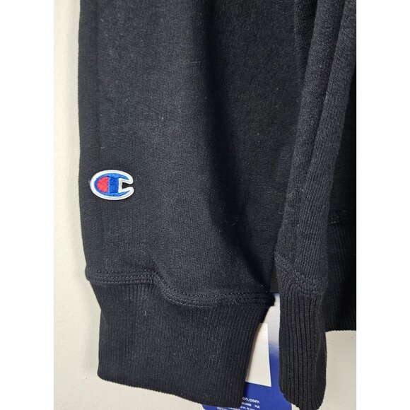 Champion Authentic Mens XL  Black Athletic Crewneck Sweatshirt Heavyweight XL - Picture 6 of 11